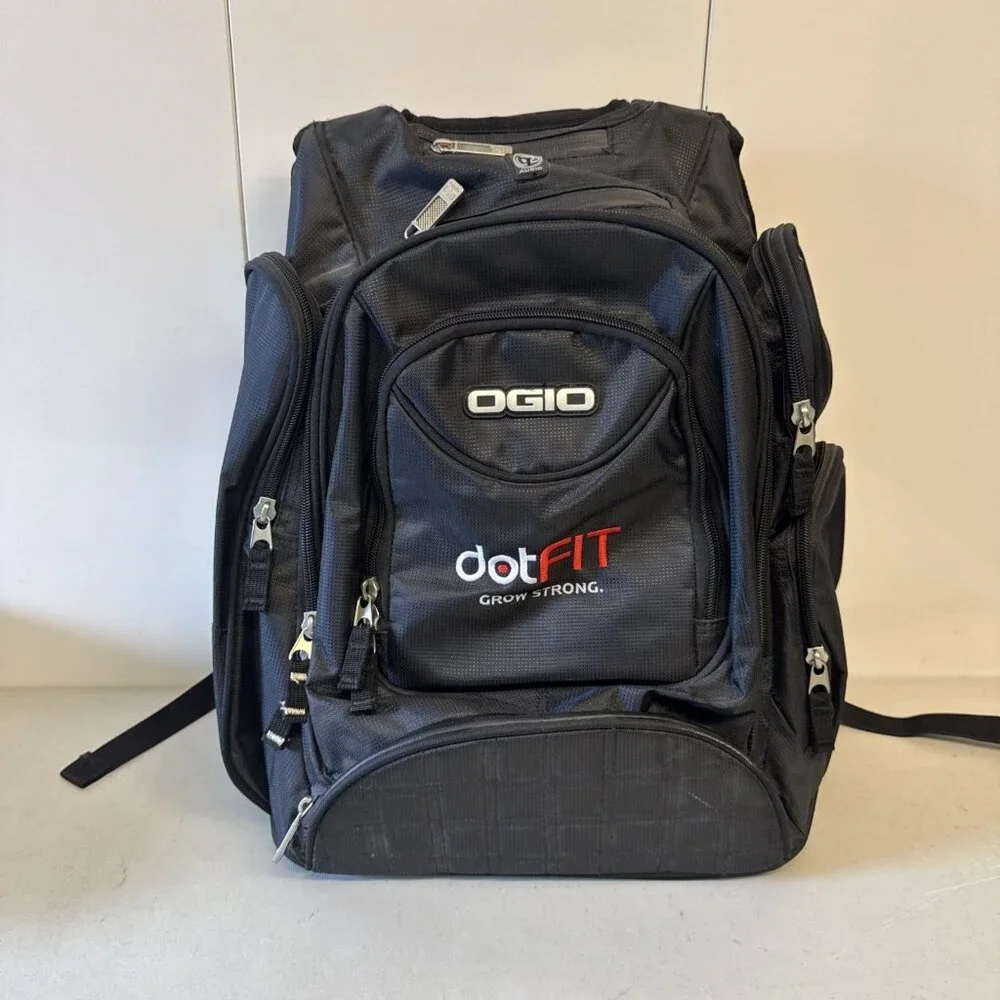 OGIO Metro Computer Laptop Backpack, Black Dot Fit‎ Embroidery